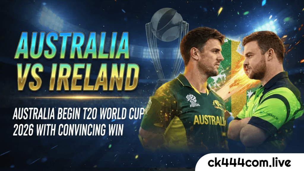 85Australia vs Ireland Australia Begin T20 World Cup 2026 with Convincing Win