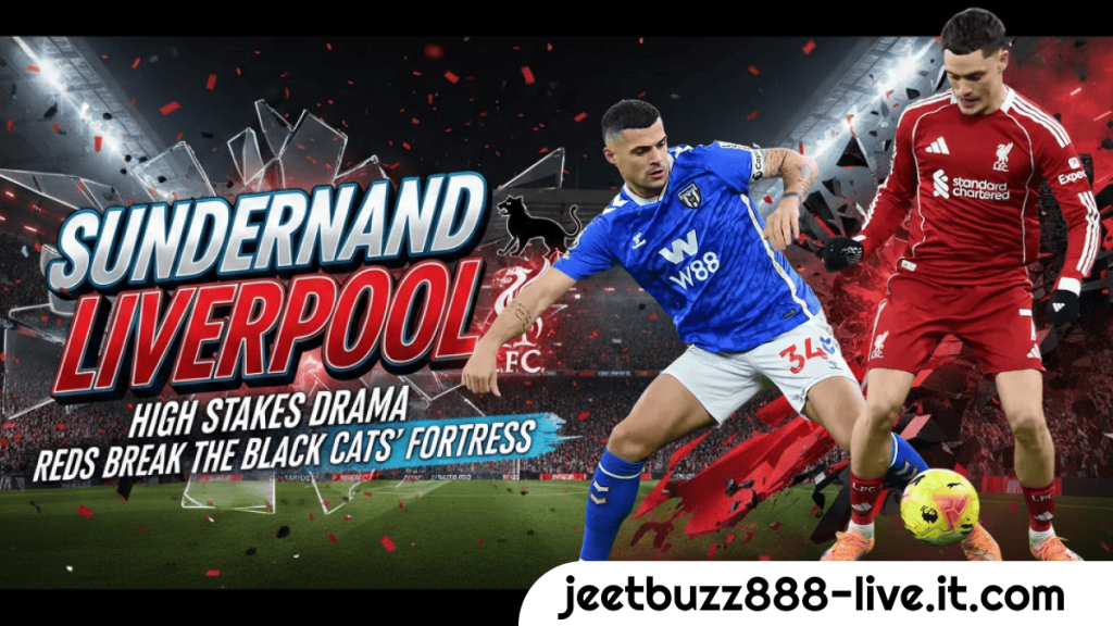 86Sunderland vs Liverpool High Stakes Drama as Reds Break the Black Cats Fortress